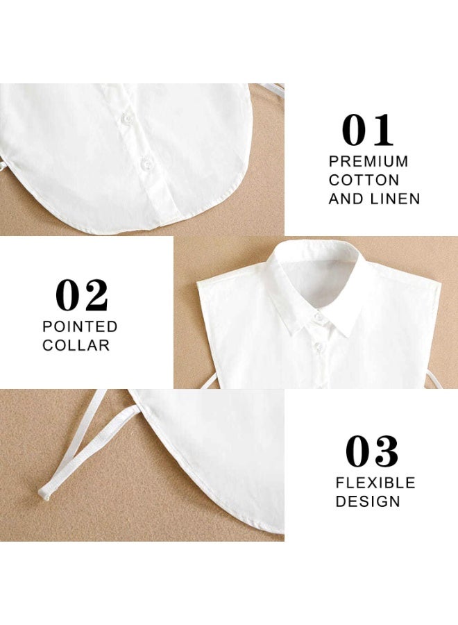 Daytoyz Half Shirt Blouse Fake Collar Detachable Dickey Collar Faux False Collar - Image 4